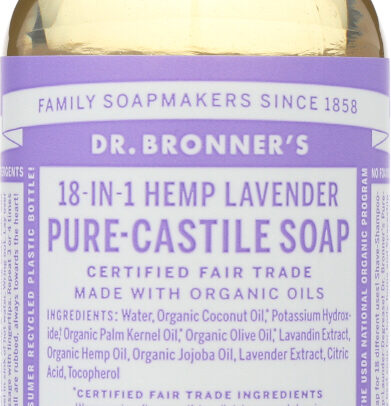 DR BRONNER'S: 18-in-1 Hemp Lavender Pure Castile Soap