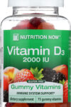 NUTRITION NOW: Vitamin D Adult Gummy Vitamins 2000 Iu
