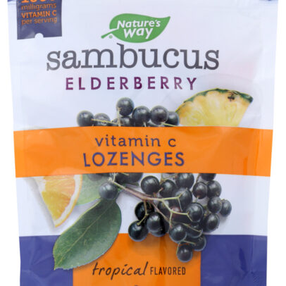 NATURES WAY: Sambucus Tropical Flavored Vitamin C Lozenges