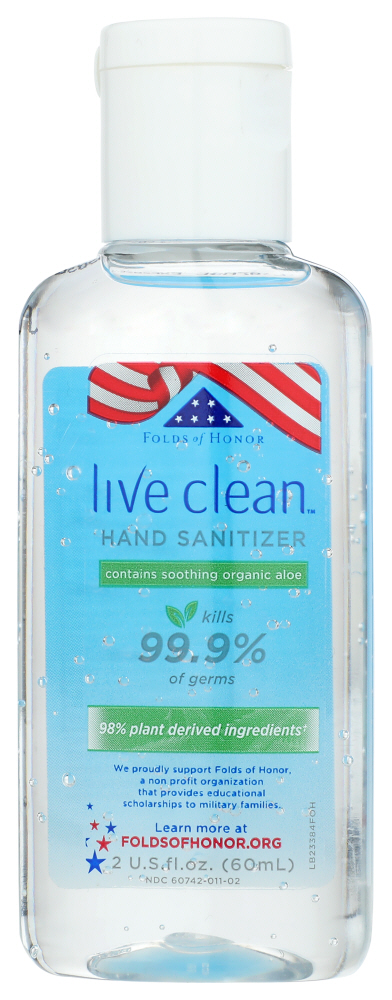 LIVE CLEAN: Organic Aloe Hand Sanitizer