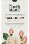NOURISH ORGANIC: Lightweight Moisturizing Face Lotion Argan + Rosewater