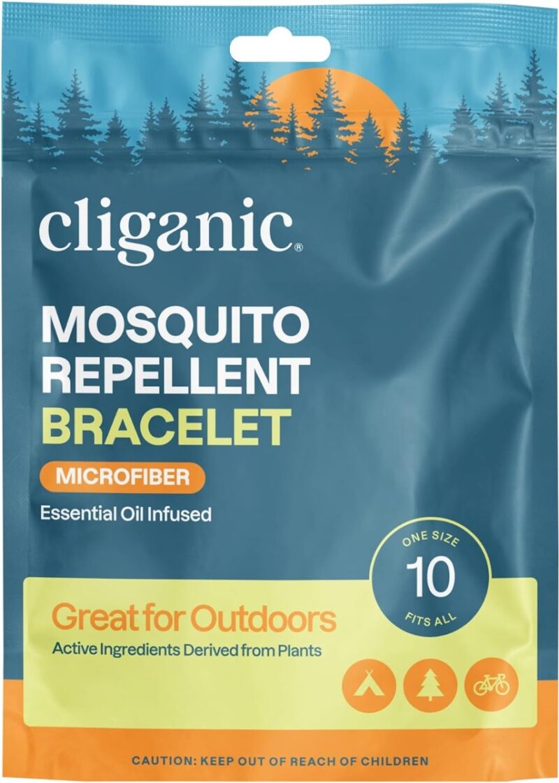 CLIGANIC: Mosquito Repellent Microfiber Bracelets