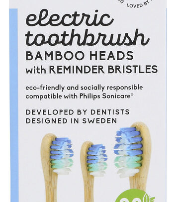 THE HUMBLE CO: Electric Toothbrush Bamboo Heads With Reminder Bristles