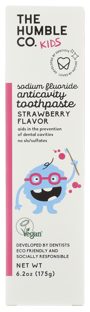 THE HUMBLE CO: Strawberry Sodium Fluoride Anticavity Toothpaste